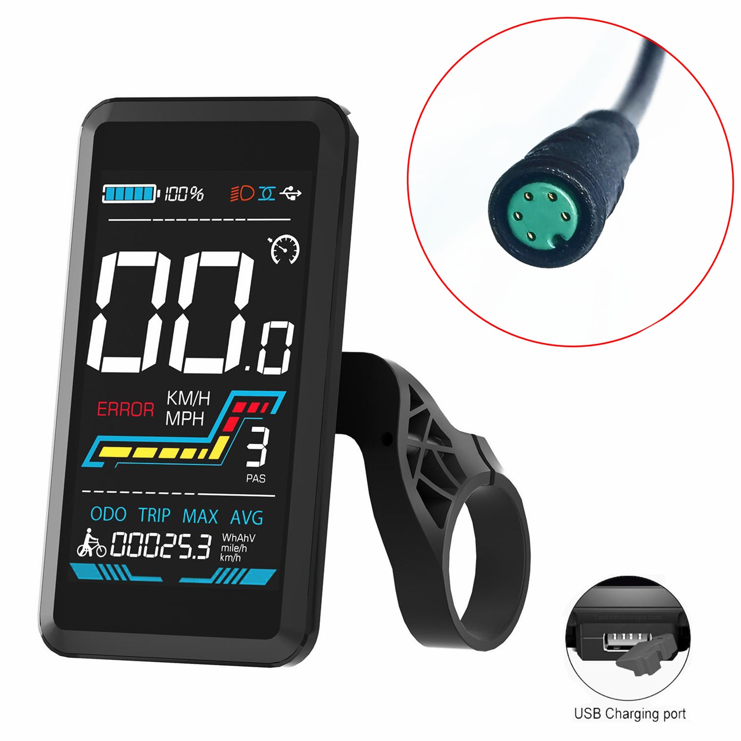 Yolin YL91F-V Intelligent LCD Display for CMACEWHEEL Electric Bicycle Ebike