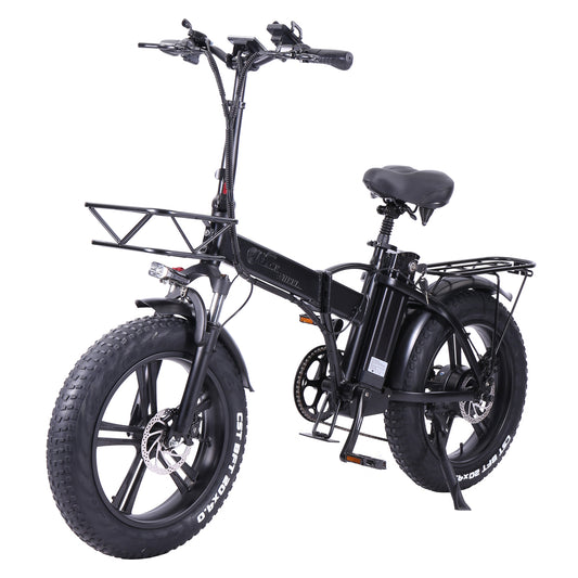 GW20-NEW 20 Inch Folding Electric Bike, Integrated Wheel, 48V 750W (ang.). Fat Tire Bicycle 30-45m/h Speed
