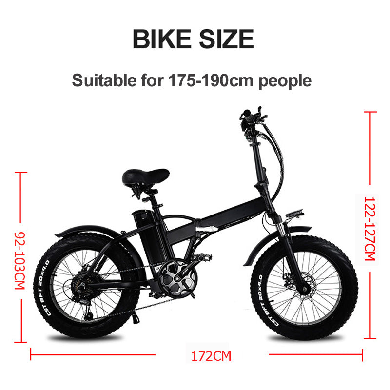 GW20 Enhanced Edition 1000W Motor Bicicletă electrică pliabilă de 20 inchi, baterie cu litiu 48V 20Ah, bicicletă de zăpadă cu cauciucuri grase 4.0, bicicletă de nisip cu asistență electrică