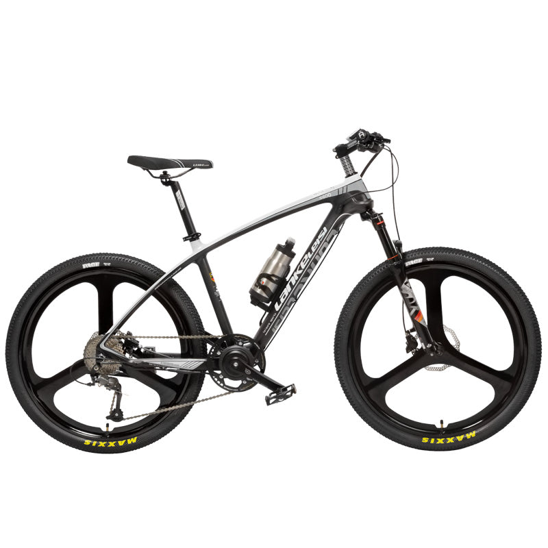 S600 26'' Electric Bike Carbon Fiber Frame 400W Mountain Bike, Torque Sensor System, Oil and Gas Lockable Suspension Fork