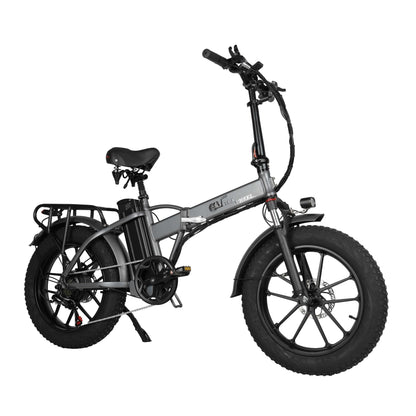 GW20-NEW 20 tum Folding Electric Bike, Integrated Wheel, 48V 750W Fat Tire Bicycle 30-45km/h Hastighet