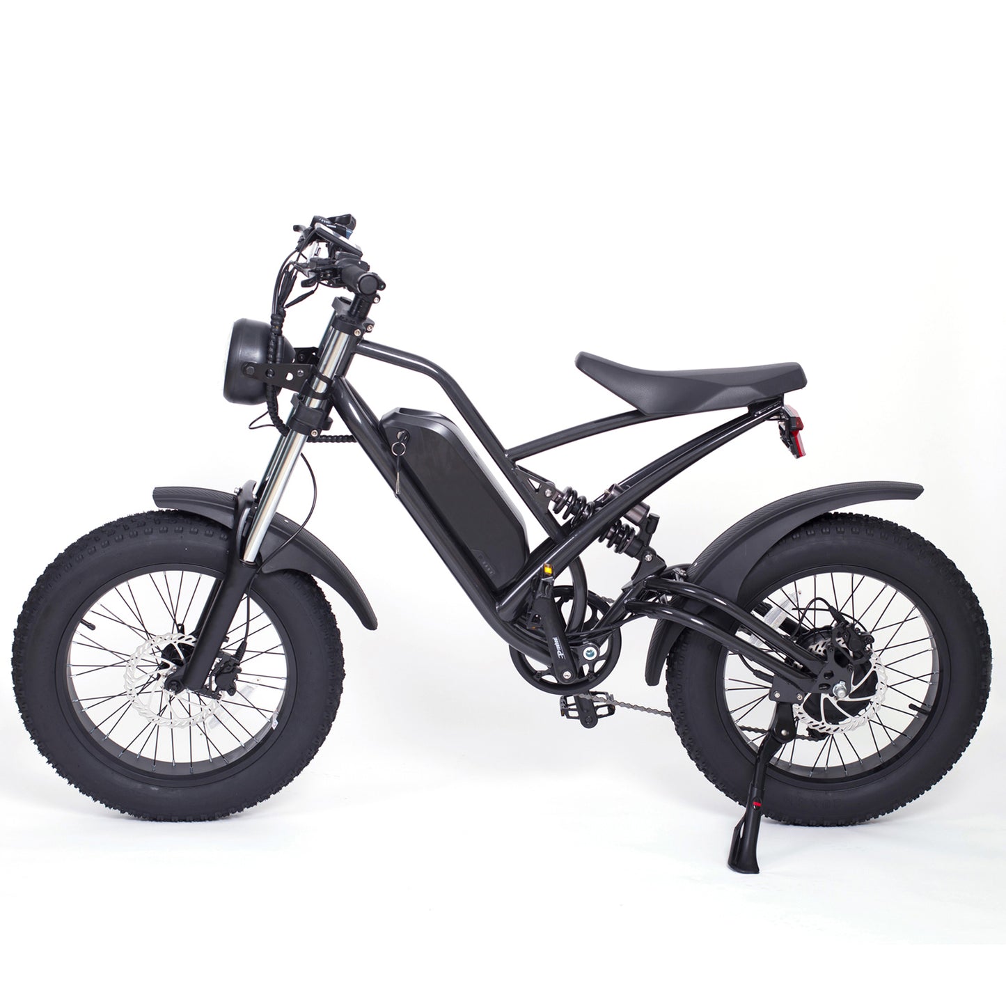 WF225 48V 22.5Ah Large Capacity Electric Fat Tire Bike 20x4.0 Wheel Snow Bike With Front And Rear Shock Absorption, Both Disc Brake E Bike