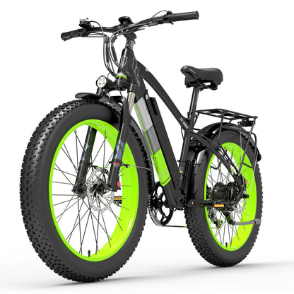 Lankeleisi XC4000 1000W 48V 17.5Ah Electric Bike, 26 Inch Snow Bike Fat Tire Bicycle, Front & Rear Hydraulic. Brak