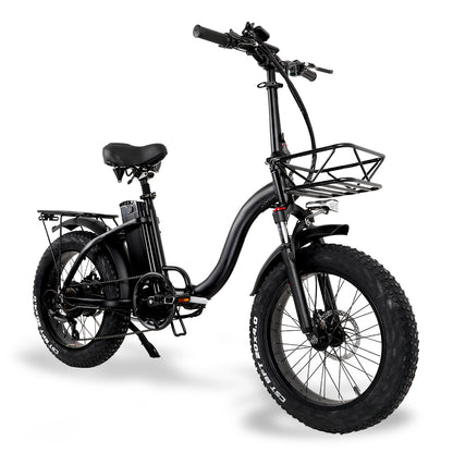 CMACEWHEEL Y20 750W Folding Electric Bike, 20 tum 4.0 Fat Tire Mountain Bike, 48V 15A/17A Lithium Battery, Hastighet upp till 45km/h