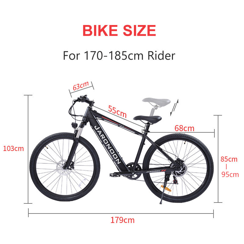 F1 17,5 Inch Electric Mountain Bike, 500W Motor 48V 10Ah/15Ah Large Capacity Built-in Battery, Oil Spring Suspension Fork,Hydraulic. Brak