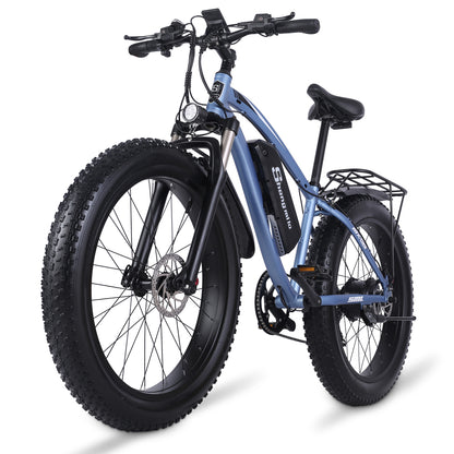 Shengmilo MX02S Bicicletă electrică de 26 inci 1000W Bicicleta de munte pentru bărbați Bicicletă de zăpadă 48V17Ah Baterie cu litiu 4.0 Anvelopă grasă E-bike Frână cu disc hidraulică