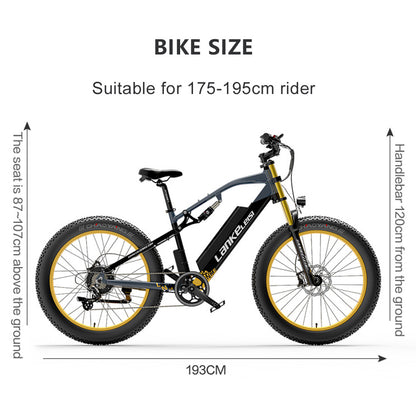 RV700 Explorer 1000W 48V 16Ah Powerful Electric Bicycle 26 Inch Beach Bike Mountain Bike Upgraded Oil Spring Downhill Fork Dual Suspension