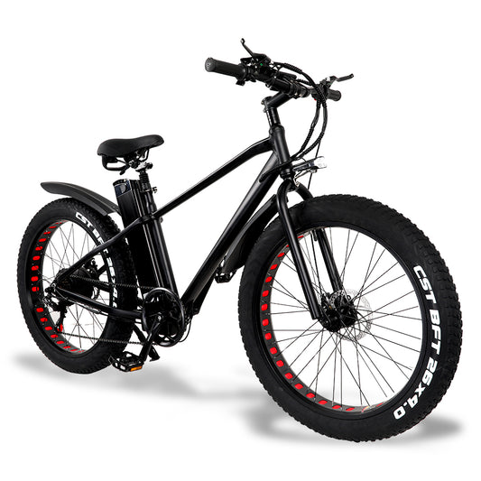 Bicicletă electrică puternică KS26 750W, bicicletă de munte cu cauciuc 4.0 Fat de 26 inchi, baterie 48V 20Ah, frână cu disc față și spate