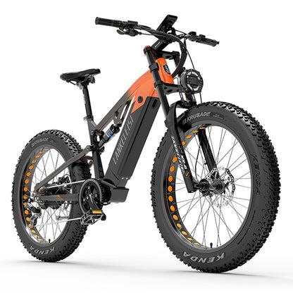 Lankeleisi RV800 PLUS 48V 15Ah Bicicleta eléctrica de moda Sistema de transmisión de 7 velocidades de 26 pulgadas Hasta 52 Km / h Freno de disco hidráulico delantero y trasero