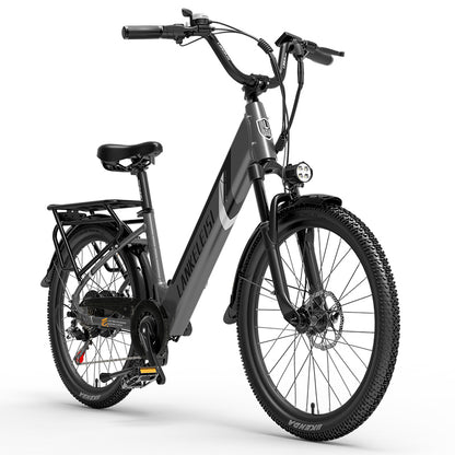 ES500 Pro 500W 48V 16Ah 130Km Rezistență 24 inci Motor fără perii Bicicletă electrică urbană Frâne cu două discuri 32 km/h Viteză maximă City Bik