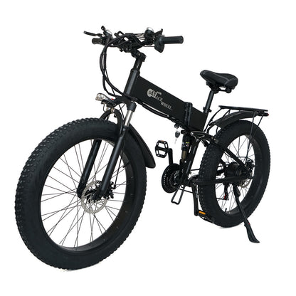 X26 Adult Folding Electric Bike 26 tum Fat Tire Mountain Bike 750W 48V 10Ah Battery Ebike Snow Bike för Män