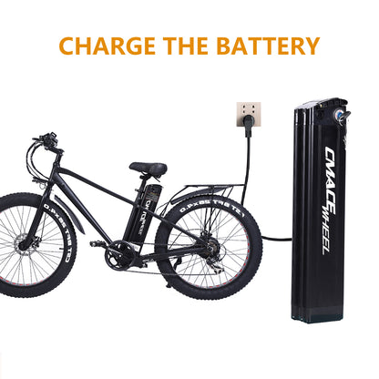 KS26 750W Powerful Electric Bike, 26 tum 4.0 Fat Tire Mountain Bike, 48V 20Ah Battery, Front & Rear Disc Brake